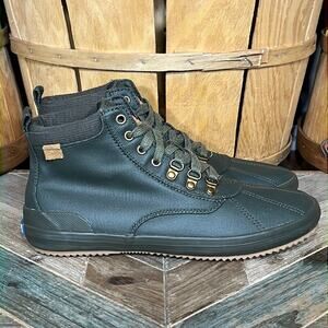 Keds Scout Green Waxed Canvas Water Resistant Sneaker Boots Womens Size 8.5